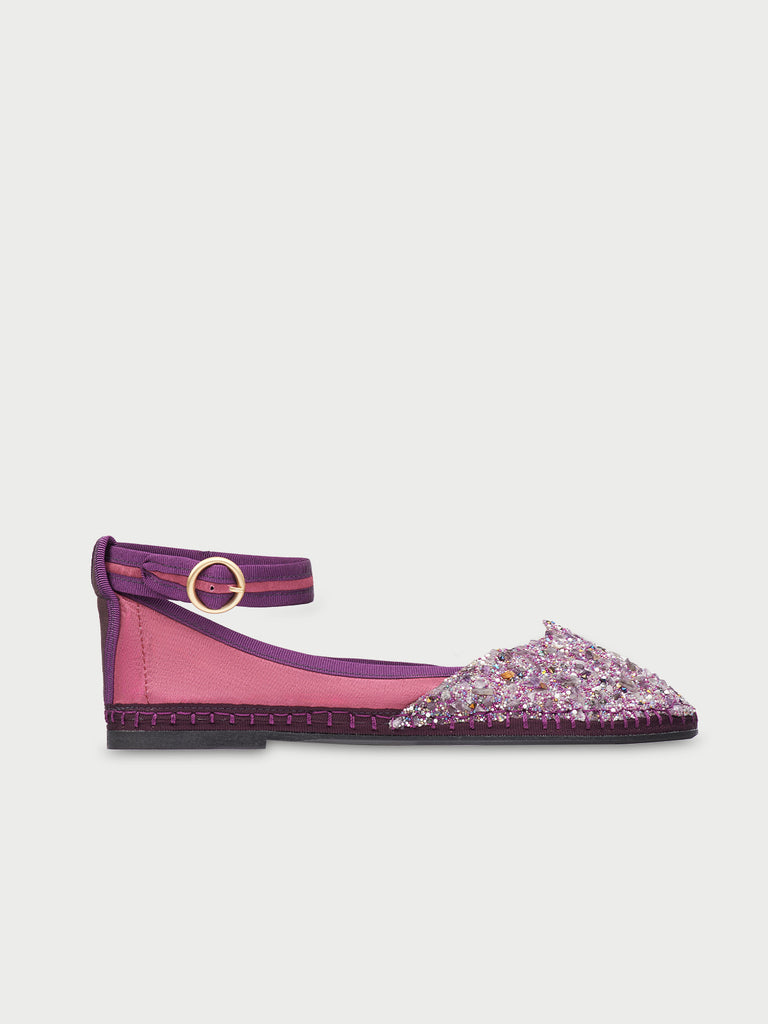 Escarpins Mule Cristal Grenat