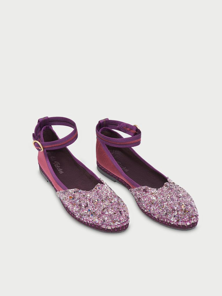 Escarpins Mule Cristal Grenat