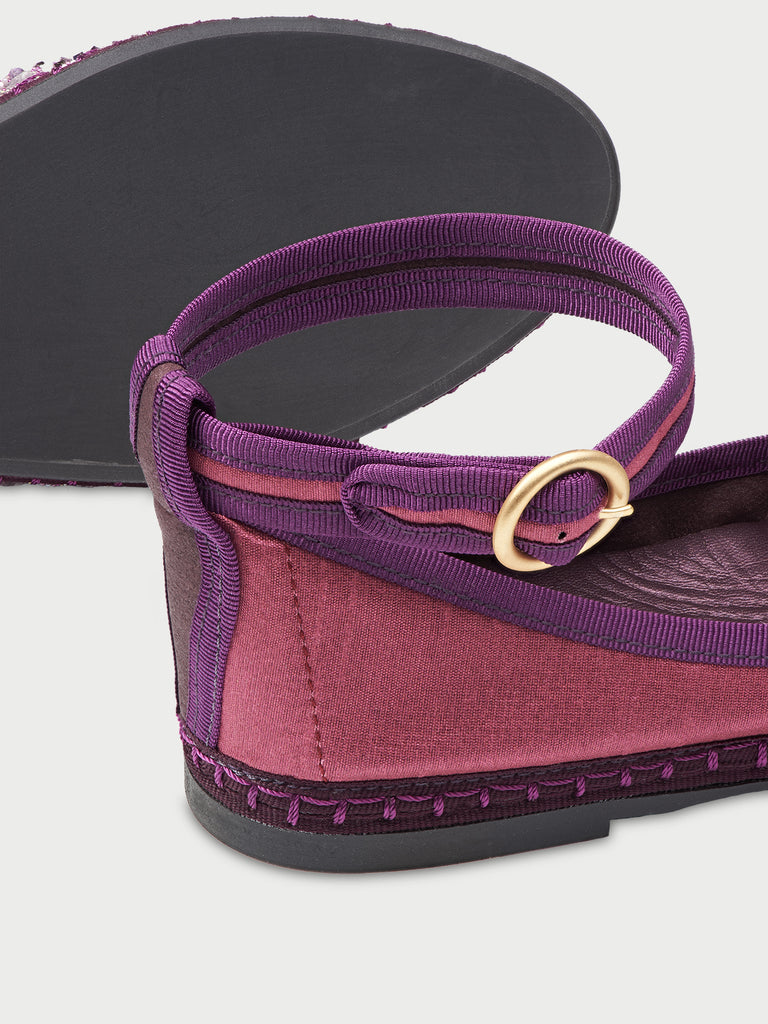 Escarpins Mule Cristal Grenat