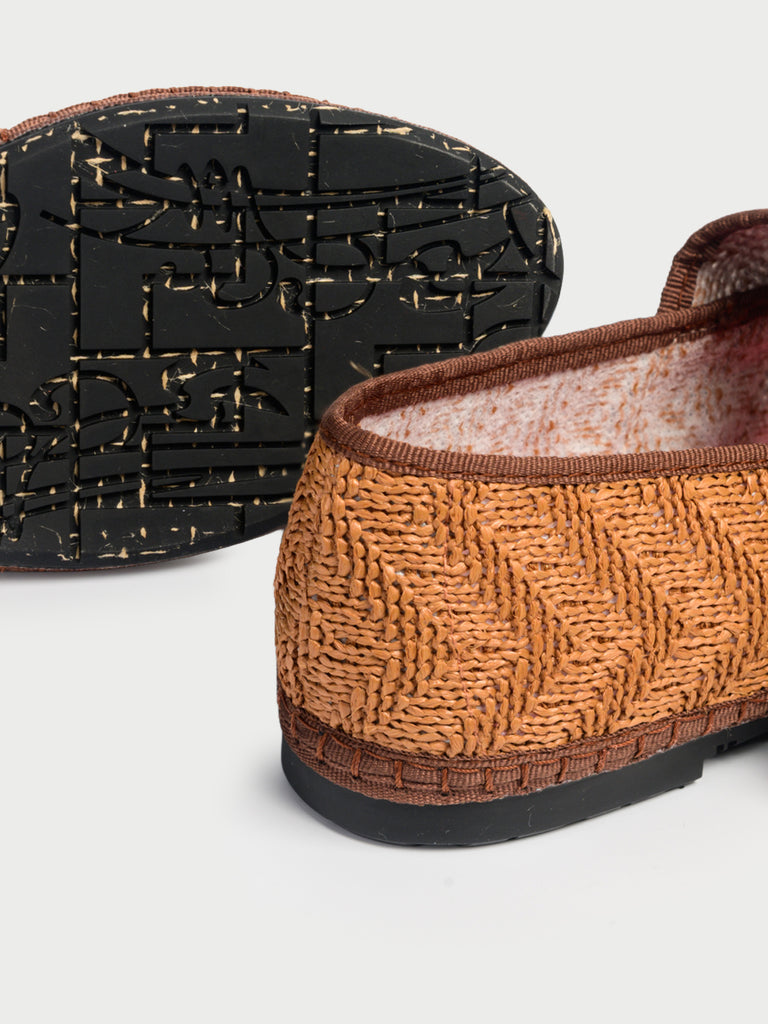 Sophie Raffia Brown