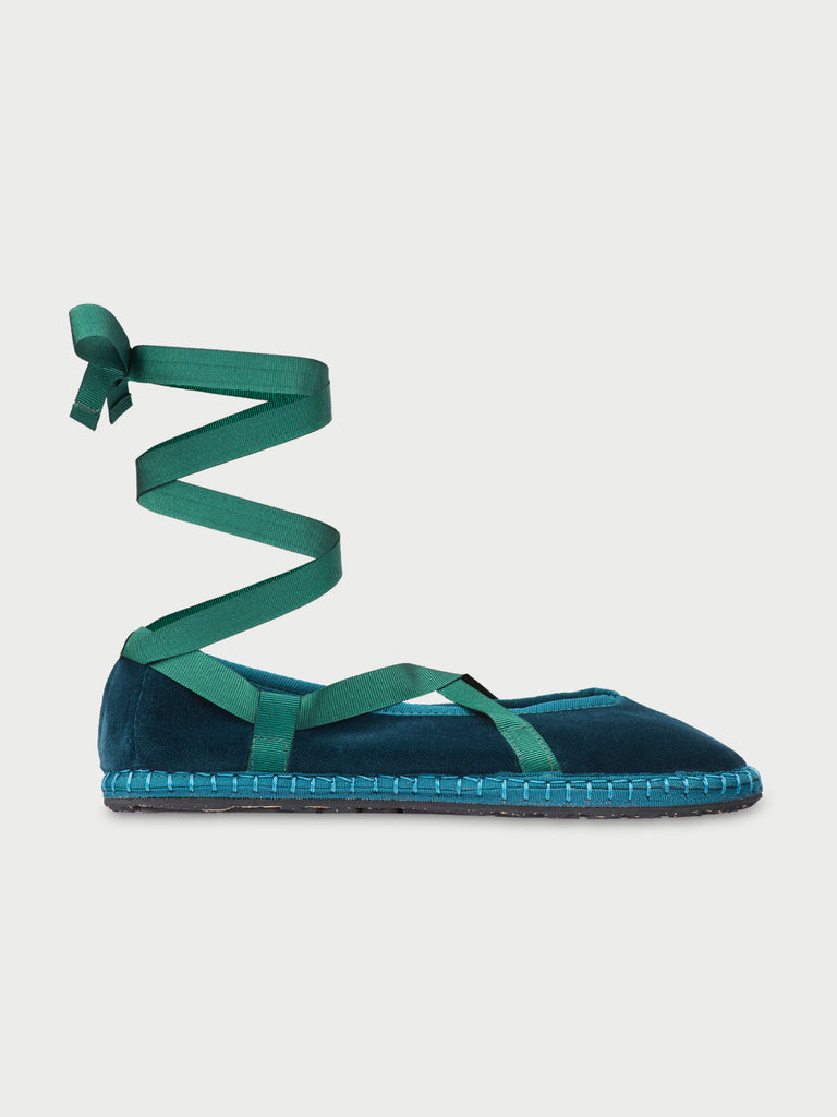 Eichiro Velvet Ribbon Petrol Green