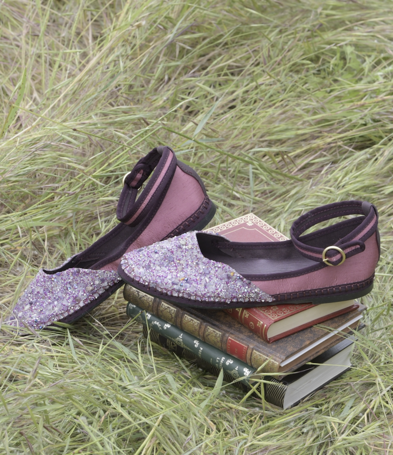 Escarpins Mule Cristal Grenat